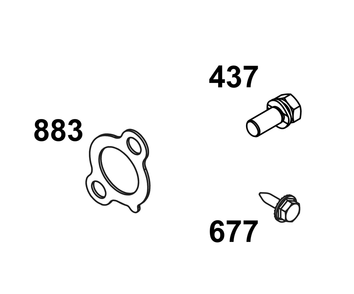 Exhaust Group Diagram and Parts List for 356447-0673-F1 200000 - 399999 Briggs and Stratton Engine
